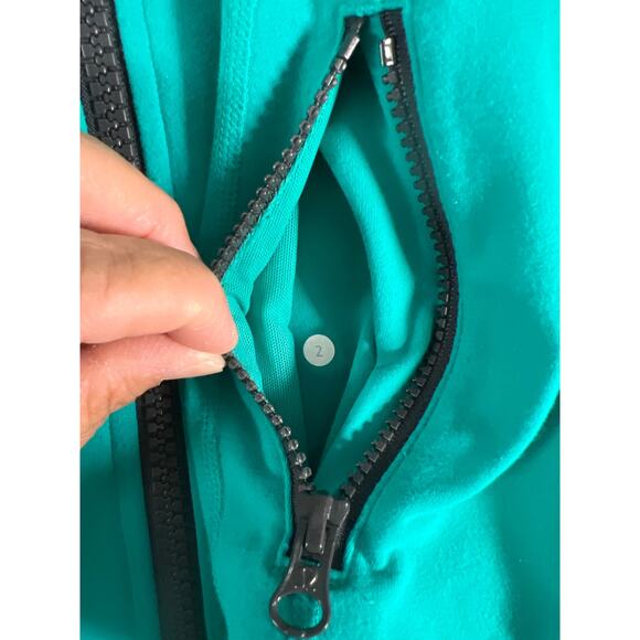 Lululemon Jacket Womens Teal Define Jacket Full ZIp Mock Neck Vented Luon Size 2 - Picture 8 of 9